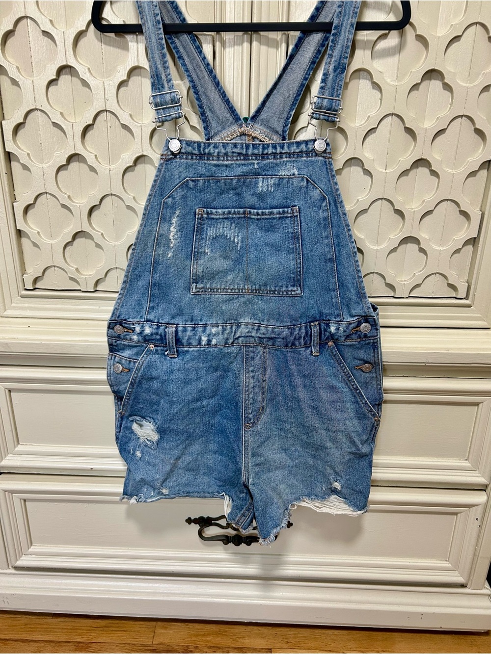 Denim Blue Short Overalls - Casual One Piece